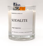 Sodalite Crystal Soy Candle
