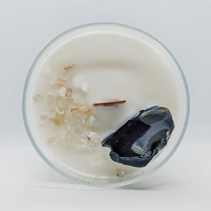 Black Obsidian Crystal Soy Candle
