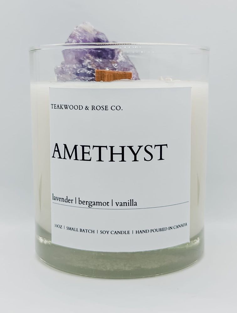 Amethyst Crystal Soy Candle