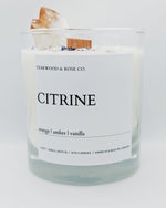 Citrine Crystal Soy Candle